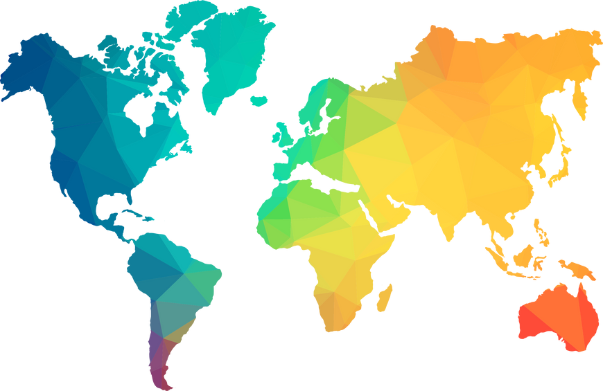 Abstract Polygon World Map